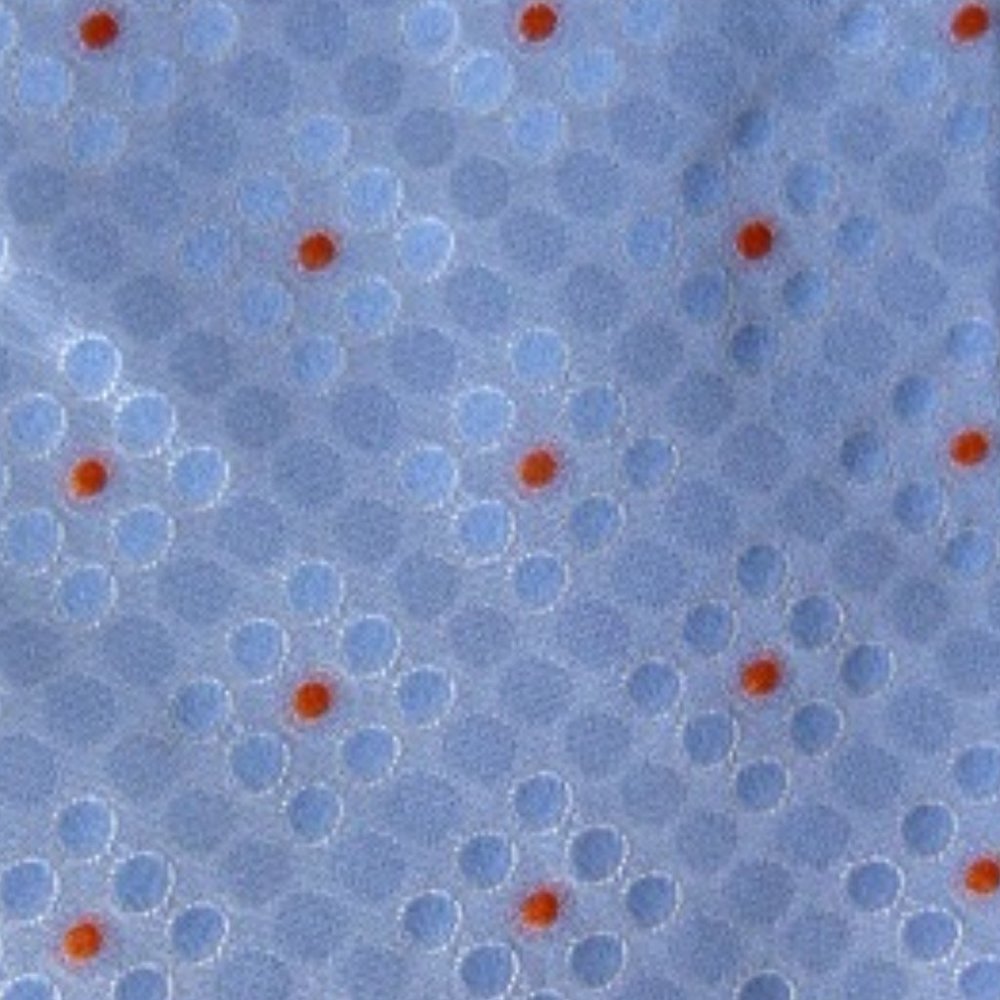 SONIA RYKIEL blue orange dot geometric SILK TIE made in France